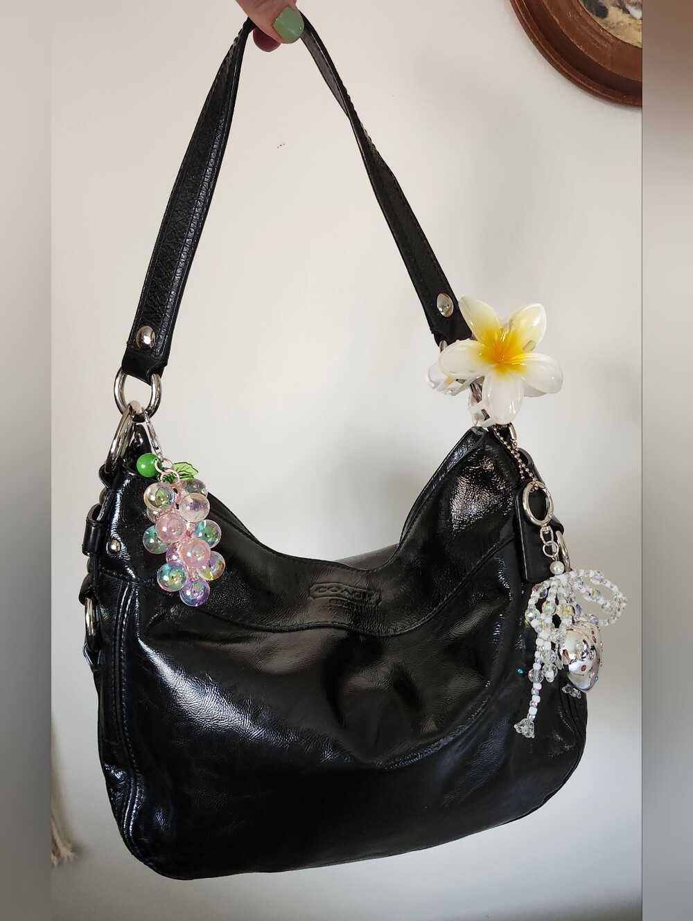 Coach Patent Leather Hobo Shoulder Bag & Crossbody